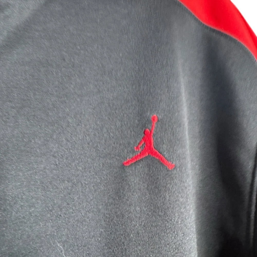 Retro Jordan Track Jacket Mens L Black Chicago Bulls Colorway Full Zip